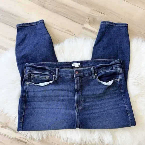 Good American Women’s Good Legs Skinny Jeans Dark Wash Size 22 G4890 - Picture 2 of 6